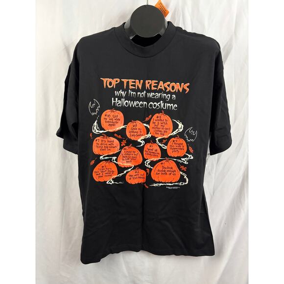 Vintage 1991 Glow In The Dark Halloween Graphic T Shirt Brieland LARGE New - Picture 7 of 12
